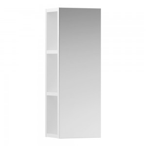 Laufen 4029501102601 Base Shelf with Mirrored Front/Open Right & Left Side (2x Shelves) 250x700x180mm White Matt