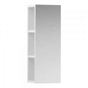 Laufen 4029501102611 Base Shelf with Mirrored Front/Open Right & Left Side (2x Shelves) 250x700x180mm White Glossy