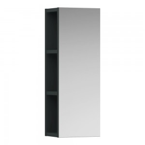 Laufen 4029501102661 Base Shelf with Mirrored Front/Open Right & Left Side (2x Shelves) 250x700x180mm Traffic Grey