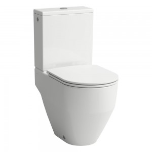 Laufen 8259640000001 Pro Rimless Close Coupled Open Back WC Pan White (WC Pan Only - Cistern/Seat &Cover NOT Included)