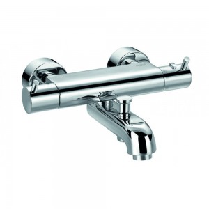 Flova LVTBSMWM Levo Wall Mounted Thermostatic Bath & Shower Mixer (Excludes Kit) Chrome