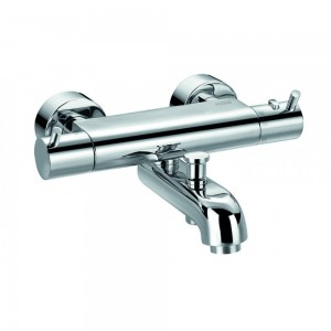 Flova LVTBSMWM Levo Wall Mounted Thermostatic Bath & Shower Mixer (Excludes Kit) Chrome