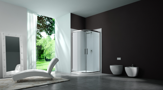 MERLYN MS63221 Series 6 Double Door Quadrant 900mm with Shower Tray Chrome