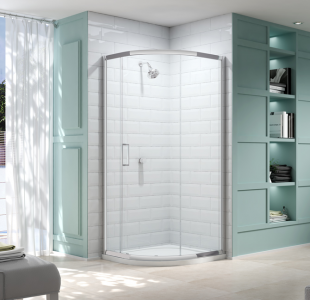 MERLYN M83225 Series 8 Single Door Quadrant 900mm without Shower Tray Chrome Frame