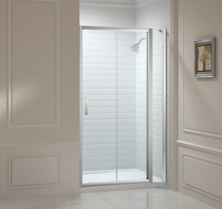 MERLYN M88241P1H Series 8 Sliding Shower Door 1200mm with In-Line Panel 150mm Chrome Frame