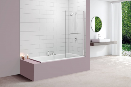 MERLYN MB10 Single Square Bath Screen 800x1500mm