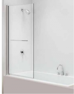 MERLYN MB2T Single Square Bath Screen with Towel Rail 1500x800mm