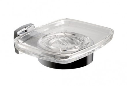 Miller 6404C Denver Clear Glass Soap Dish & Holder 30x120mm Chrome
