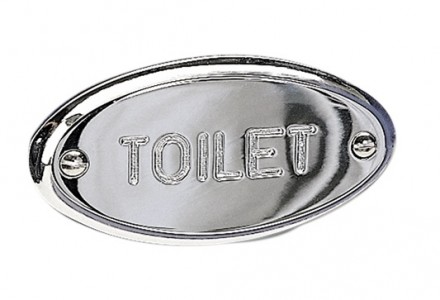 Miller 722C Classic Toilet Sign 80mm Chrome