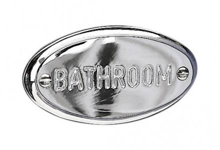 Miller 723C Classic Bathroom Sign 80mm Chrome