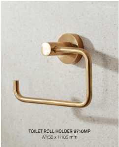 Miller 8710MP Bond Full-Fix Toilet Roll Holder 105x150mm Polished Brass