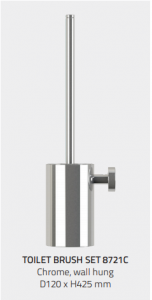 Miller 8721C Bond Full-Fix Wall Mounted Toilet Brush Set Chrome