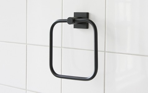 Miller 8805B Atlanta Full-Fix Towel Ring 160x180mm Matt Black