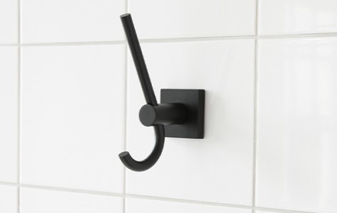 Miller 8812B Atlanta Full-Fix Double Robe Hook 143x45mm Matt Black