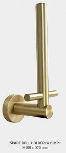 Miller 8719MP1 Bond Spare Roll Holder 70x155mm Brushed Brass