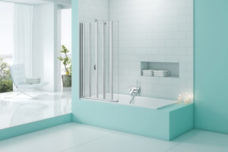 MERLYN MS5 Secure Seal Bath Screen - 5 Fold 1000x1500mm