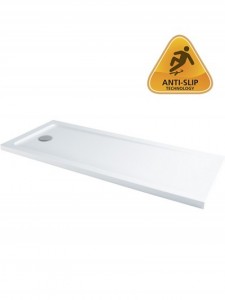 MX Group Elements Anti-Slip Rectangular Shower Tray with 90mm Waste 1700x700mm White [ASST2]