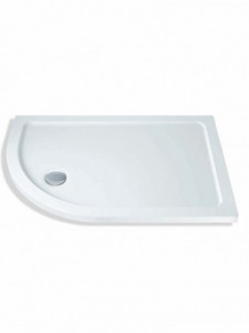MX Group Elements Left Hand Offset Quadrant Shower Tray with 90mm Waste 1000x900mm White [TOP]