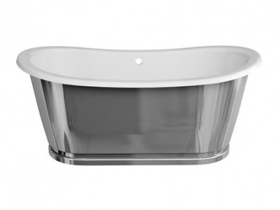 Burlington & Clearwater N25CS Balthazar Double Ended Soaking Bath with Chrome Surround 1675 x 761mm