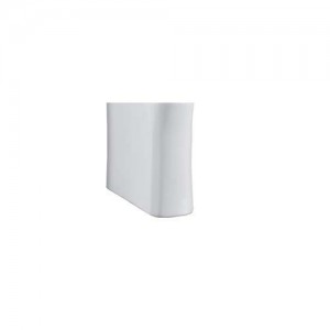 Burlington P8 Contemporary Semi Pedestal 375 x 205mm White - (pedestal only)