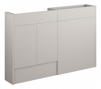 Adula Slim Basin & WC Unit Pack 1236mm Matt Dove Grey (Grey Cabinet) [PLUM110576]