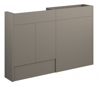 Adula Slim Basin & WC Unit Pack 1236mm Matt Stone (Grey Cabinet) [PLUM110718]