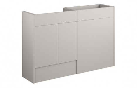 Adula Standard Basin & WC Unit Pack 1236mm Matt Dove Grey (Grey Cabinet) [PLUM110573]
