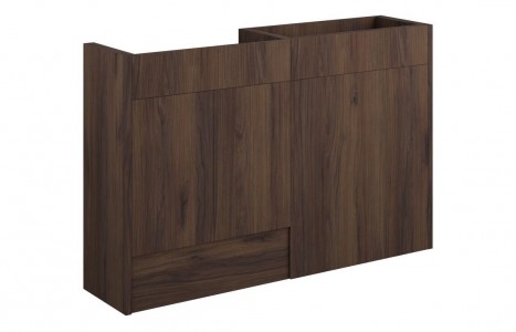 Adula Standard Basin & WC Unit Pack 1236mm Warm Walnut (Grey Cabinet) [PLUM110857]