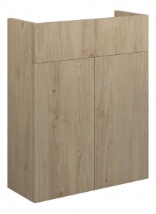 Adula Slim Basin Unit 500mm (2 Door) Havana Oak (Oak Cabinet) [PLUM110612]