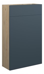 Adula Slim WC Unit 500mm Matt Arley Blue (Oak Cabinet) [PLUM110908]