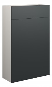 Adula Slim WC Unit 500mm Matt Graphite Grey (Grey Cabinet) PLUM110481]