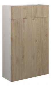 Adula Slim WC Unit 500mm Havana Oak (Grey Cabinet) [PLUM110623]
