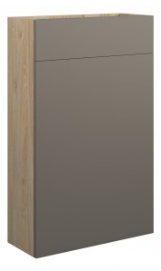 Adula Slim WC Unit 500mm Matt Stone (Oak Cabinet) [PLUM110695]