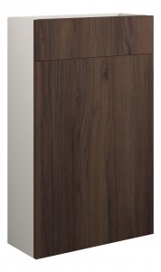 Adula Slim WC Unit 500mm Warm Walnut (Grey Cabinet) [PLUM110836]
