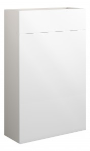 Adula Slim WC Unit 500mm White Gloss (Grey Cabinet) [PLUM110410]