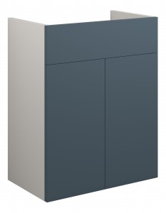 Adula Standard Basin Unit 500mm (2 Door) Matt Arley Blue (Grey Cabinet) [PLUM110898]