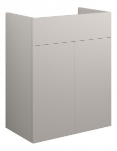 Adula Standard Basin Unit 500mm (2 Door) Matt Dove Grey (Grey Cabinet) [PLUM110543]