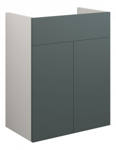 Adula Standard Basin Unit 500mm (2 Door) Matt Green (Grey Cabinet) [PLUM110756]