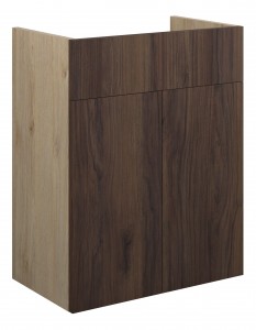 Adula Standard Basin Unit 500mm (2 Door) Warm Walnut (Oak Cabinet) [PLUM110828]