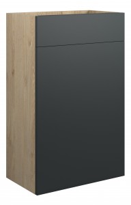Adula Standard WC Unit 500mm Matt Graphite Grey (Oak Cabinet) [PLUM110485]