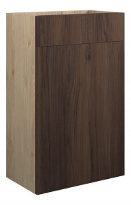 Adula Standard WC Unit 500mm White Gloss (Oak Cabinet) [PLUM110414]