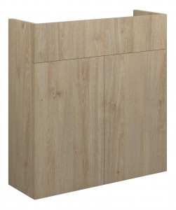 Adula Slim Basin Unit 600mm (2 Door) Havana Oak (Oak Cabinet) [PLUM110618]