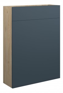 Adula Slim WC Unit 600mm Matt Arley Blue (Oak Cabinet) [PLUM110914]
