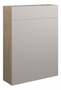 Adula Slim WC Unit 600mm Matt Dove Grey (Oak Cabinet) [PLUM110559]