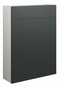 Adula Slim WC Unit 600mm Matt Graphite Grey (Grey Cabinet) [PLUM110487]