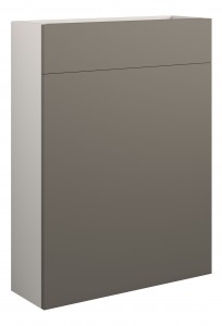 Adula Slim WC Unit 600mm Matt Stone (Grey Cabinet) [PLUM110700]