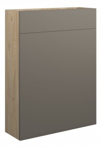 Adula Slim WC Unit 600mm Matt Stone (Oak Cabinet) [PLUM110701]