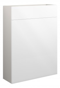 Adula Slim WC Unit 600mm White Gloss (Grey Cabinet) [PLUM110416]