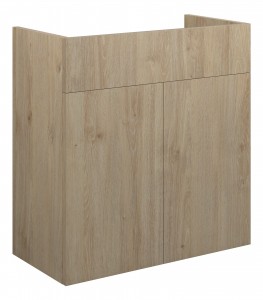 Adula Standard Basin Unit 600mm (2 Door) Havana Oak (Oak Cabinet) [PLUM110621]