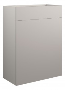 Adula Standard WC Unit 600mm Matt Dove Grey (Grey Cabinet) [PLUM110561]